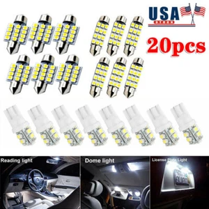 20pcs LED Interior Lights Bulbs Kit Car Trunk Dome License Plate Lamps 6000K - Picture 1 of 14