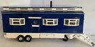 LARGE VINTAGE WOODEN SHOWMAN’S CARAVAN DOLL HOUSE, FITTED INTERIOR & LIGHTS