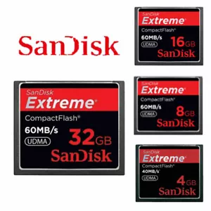 8GB 16GB 32GB SanDisk Extreme CF Memory Card CompactFlash 60MB/s UDMA Genuine - Picture 1 of 7