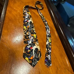 Vintage 1995 Looney Tunes Mania Krawatte Männer Accessoire Bugs Bunny Taz Tweety - Bild 1 von 4