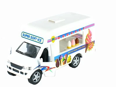 Kinsmart Softy Ice Cream Truck diecast model with pull back & go action 5" Long - Image 1 of 4