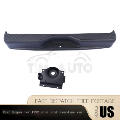 全新 适用于 1992 - 2014 年 福特 Econoline Van 黑色 后踏板保险杠组件 已完成 — 第 1/4 张图片