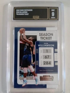 ZION WILLIAMSON 2021 Panini Contenders SEASON TICKET #35 GMA 9 Mint Graded NBA - Picture 1 of 2