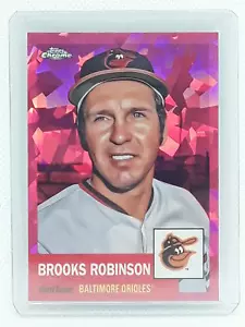 Brooks Robinson 2022 Topps Chrome Plat Anniv. Fuchsia Atomic Refractor (058/100) - Picture 1 of 2