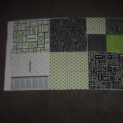 Authentic by Sweetwater for Moda Numbers Polka Dot Floral Words Fabric 34" x 60" - Image 1 of 4