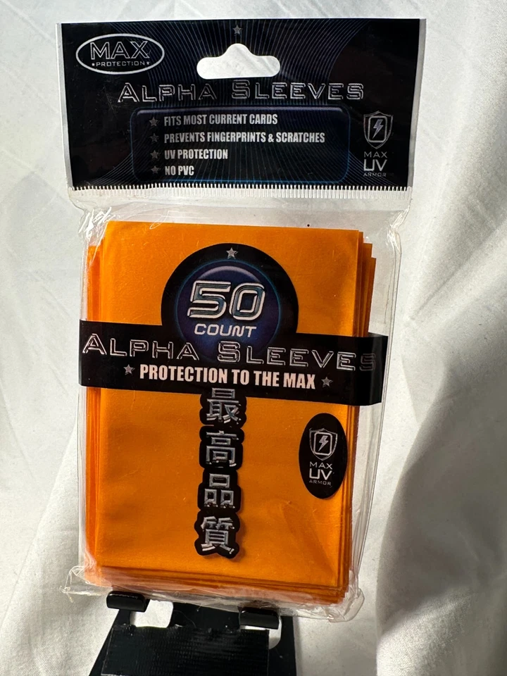 MAX Alpha Sleeves Orange 50ct Standard Size MTG Pokémon TCG Vintage Pack - Image 1 of 1