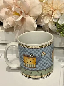 1999 Sakura Debbie Mumm 10oz Watering Can Stoneware Cup Mug - Picture 1 of 3