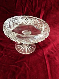 Beautiful Antique American Brilliant Period ABP Cut glass Footed Compote - Picture 1 of 5