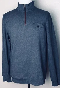 Thomas Parker Mens Gray Pullover Size Large Long Sleeve 1/4 Zip - Picture 1 of 9