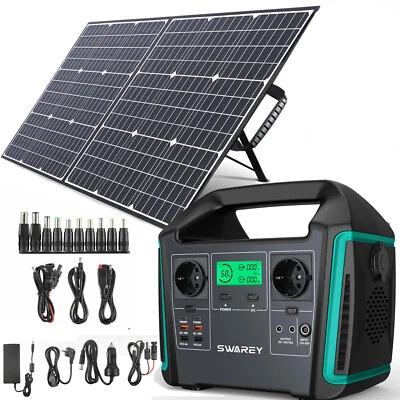 Swarey 725.76Wh Powerstation Powerbank Solargenerator 1000W mit 100W Solarpanel - Bild 1 von 4