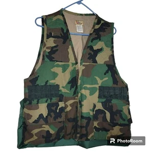Sport Afield Bird Hunting Vest, Men L, Camo, 12 Shell Slots,Quilt Shoulders, EUC - Picture 1 of 11