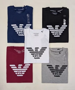 Herren Emporio Armani V T-Shirt Kurzarm Slim Fit Rundhals Tee - Bild 1 von 7