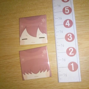 A60129 Ace of Diamond / Square Can badge Kominato Ryosuke + Haruichi - Picture 1 of 4