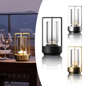 Crystal Lantern Table Lamp Rechargeable Cordless Dimmable Led Desk Night Lights - Picture 1 of 17