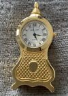 Park Lane Mini Clock Collection Brass Needs Battery Works well H3" X 1.5"