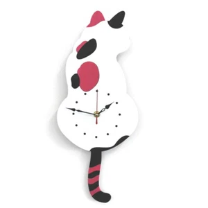 3D Cartoon Dog Swing Tail Wall Clock Acrylic Stickers Watch Decor Living Room - Picture 1 of 16