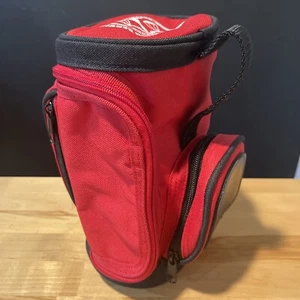 Mini Golf Bag Classic Display Ball Bag Range Bag Red And Black RDS Services rare - Picture 1 of 12