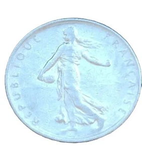 Vintage 1965 French Nickel One Franc - Picture 1 of 2