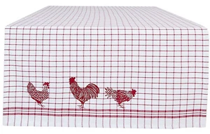 Clayre & Eef Tischläufer 50 x 140 cm Baumwolle Country Side Chicken Hühner - Bild 1 von 2