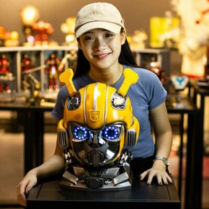 Maschera casco Killerbody 1:1 indossabile Bumblebee - incredibile controllo vocale giocattolo oggetti di scena - Foto 1 di 16
