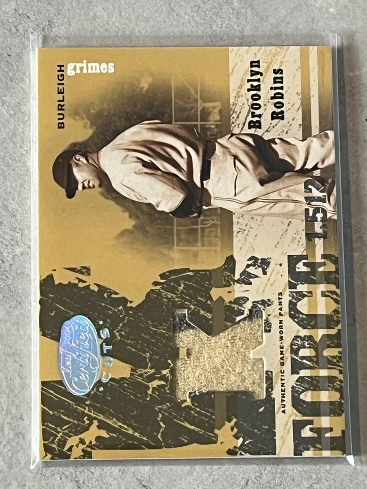 2004 Leaf Certified Cuts Burleigh Grimes K-Force GW Pants /100 #KF-44 HOF - Image 1 of 2