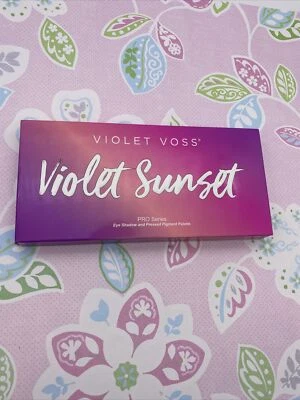 Paleta de pigmentos prensados de sombras de ojos Violet Voss VIOLET SUNSET 10 púrpura rosa nueva en caja Foto 1 de 4