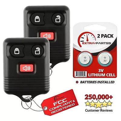 2 For 1998 1999 2000 2001 2002 2003 2004 05 - Ford F150 F250 F350 Remote Key Fob - Imagem 1 de 4