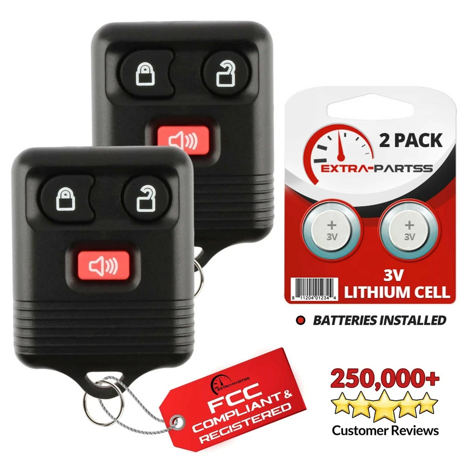 2 For 1999 2000 2001 2002 2003 2004 2005 06 - Ford E150 E250 E350 Remote Key Fob Foto 1 de 4