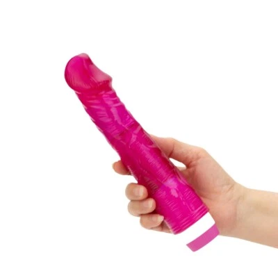 Pink Jelly Flexible Slim Realistic G Spot Anal Vibrator Dildo Massager - Image 1 of 4