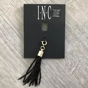 INC International Concepts goldfarben Perlen Quaste Charm, schwarz - Bild 1 von 2
