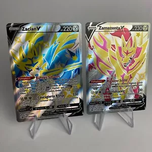 Zacian V SWSH292 + Zamazenta V SWSH293 Zenit der Könige Promo Pokemon Karte DE - Bild 1 von 1