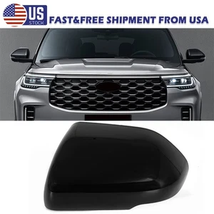 For 2020-2024 Ford Explorer SUV CD6 Left Side View Gloss Black Mirror Cap Cover - Foto 1 di 12