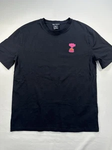 Zara x Luis Vidal Herren T-Shirt Schwarz Grafik Gr. M Limited Edition Pink Patch - Bild 1 von 7