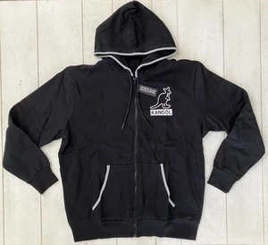 Sudadera con capucha para hombre Kangol Basic cremallera completa negra XXL NUEVA CON ETIQUETAS - Imagen 1 de 6