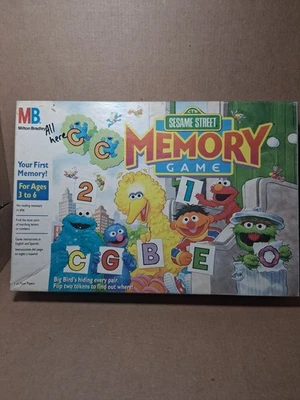 Vintage 1990 Milton Bradley Sesame Street Memory Matching Card Game Complete - Image 1 of 4