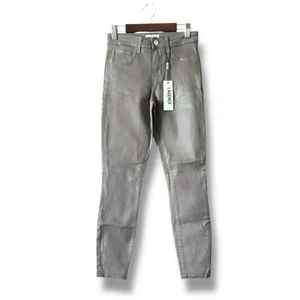 L'Agence Margot Deep Taupe Coated High Rise Skinny Jeans NWT Size 23 - Picture 1 of 6