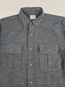 J. Crew Mens Gray Chambray Long Sleeve Stretch Work Shirt Small - Picture 1 of 10