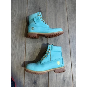 Timberland 6 Inch Premium Waterproof Boots Light Blue Gold Accents - Bild 1 von 6