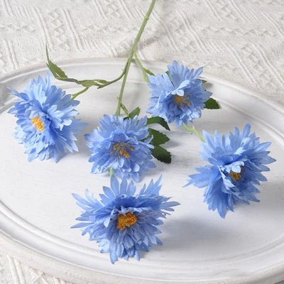 5 Cabezas Seda Gerbera Flores Artificiales Falsa Margarita Boda Hogar Jardín Decoración Foto 1 de 4