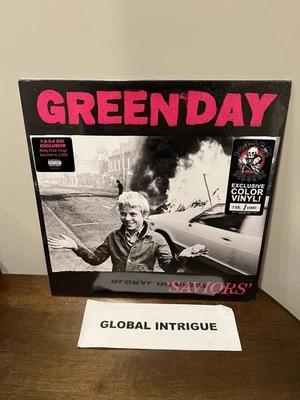Green Day "Saviors" LP Vinyl Record 1-2-3-4 Go! Records Baby Pink 738/1000 Made - Image 1 of 4