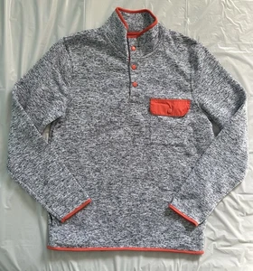Suéter Arizona Jean Company para mujer con cuello gris claro con naranja talla grande - Imagen 1 de 7