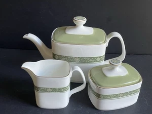 Royal Doulton Bone China Rondelay tetera azúcar crema set H5004 - Imagen 1 de 9
