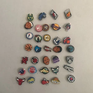 NBA Basketball Lot Of 34 Croc Charms Shoe Clips Adult Kids Boys Girls - Picture 1 of 7
