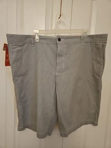 Hombre Dockers The Perfect Corto Frente Plano 100% Algodón Gris Rayas Talla 42 - Imagen 1 de 14