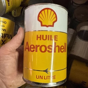 Raro! Vintage Shell Aviazione Canadese Pulito? Lattina olio motore latta 1 qt quarto - Foto 1 di 9
