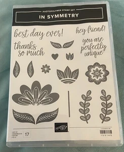 Stampin' Up! ~En simetría~ Juego de sellos de fotopolímero~ ¡Usado! - Imagen 1 de 3