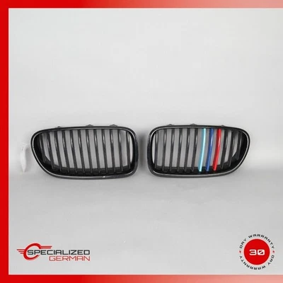 2012-2013 BMW F10 M5 Left & Right Bumper Radiator Grill Grille Set of 2 OEM Used Foto 1 de 4