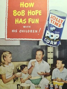 Jolly Time Popcorn Bob Hope My Favorite Spy Movie Children Vintage Print Ad 1952 - Picture 1 of 6