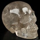 3.5" Smoky Quartz Rock Crystal Hand Carved Crystal Skull, Realistic, Healing