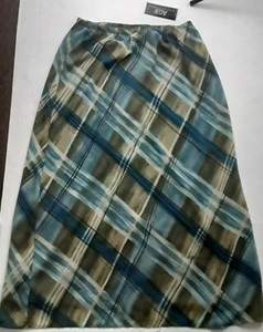 AGB LARGE $ 48 neu mit Etikett bunt grün Rock volle Länge elastische Taille  - Bild 1 von 12